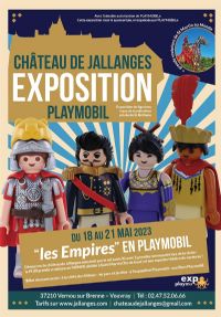 Exposition Playmobil au Château de Jallanges. Du 18 au 21 mai 2023 à vernou sur brenne. Indre-et-loire.  10H00